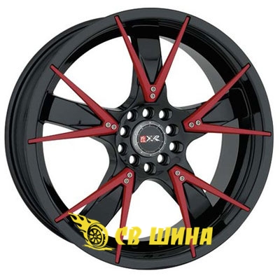 Диски Sportmax Racing SR508 7,5x18 5x112/114,3 ET42 DIA67,1 (black red inserts)